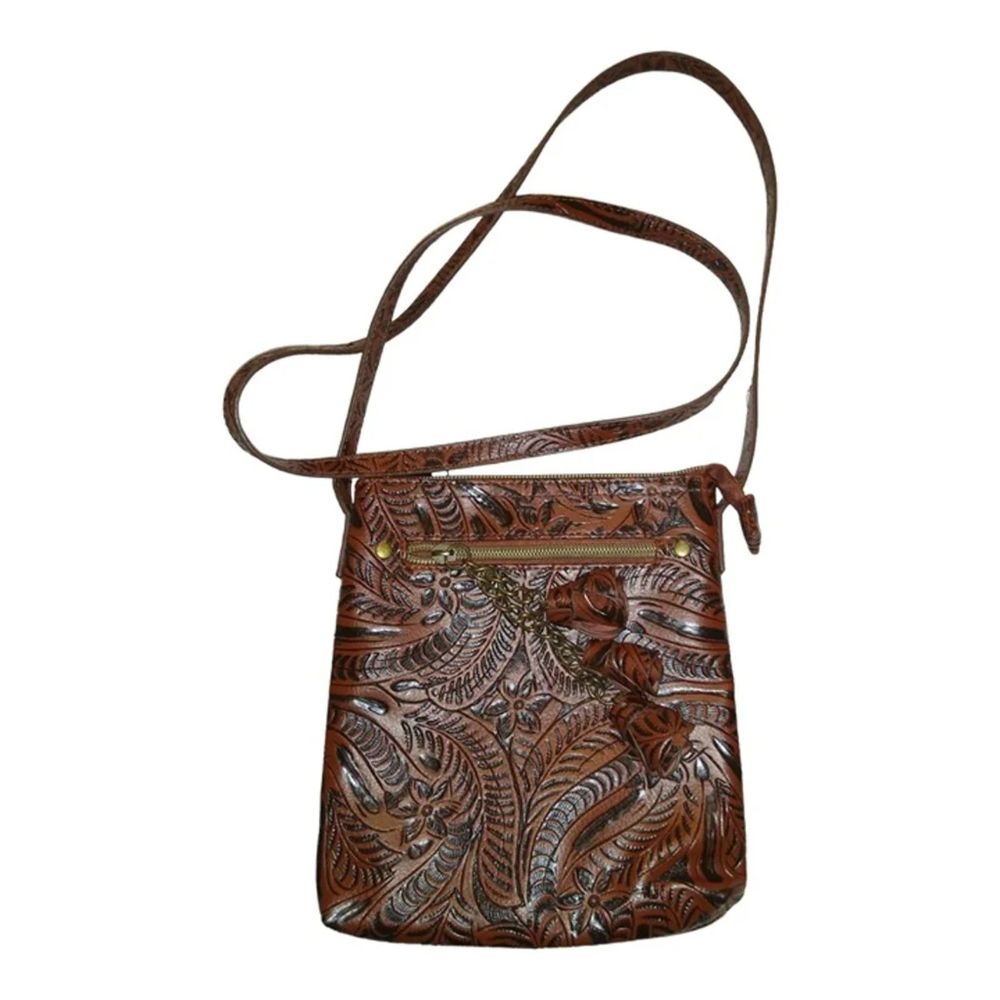 Maurices Brown Embossed Crossbody Bag
